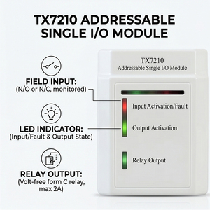 Module d'entrée/sortie adressable homologué LPCB pour système d'alarme incendie intelligent - Product Image 2