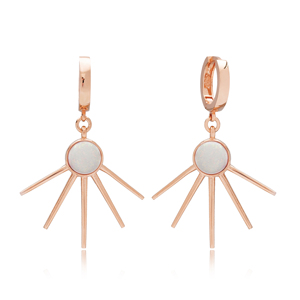 รูปร่างที่ไม่ซ้ำกันสีขาวโอปอลต่างหูห้อย925ตุรกีขายส่งเงินสเตอร์ลิงทำมือเครื่องประดับที่ดี - Product Image 5