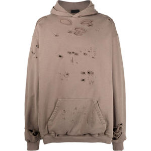 Sudadera con capucha desgastada con lavado ácido de gran tamaño, capucha pesada de algodón 100% personalizada para hombres y mujeres, sudadera de diseñador - Product Image 1