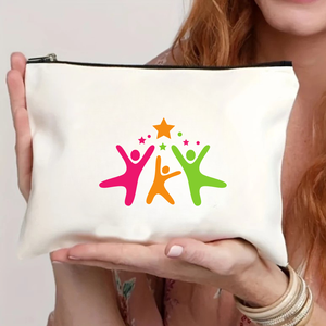 Vente chaude Coton Naturel Maquillage Sac Zipper École Promotionnel Jute Toile Pochette avec Lettre Motif Fabriqué au Vietnam - Product Image 5