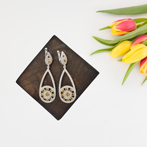 Pendientes de citrino hechos a mano naturales para niñas y mujeres, joyería hecha a mano de Plata de Ley 925, pendientes al por mayor a granel - Product Image 1