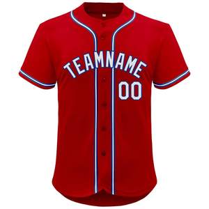 Jersey de béisbol con botones, camiseta de softball con sublimación personalizada, tela de malla ajustada para jóvenes, aparejos de secado rápido, uniforme universitario de sarga de EE. UU. - Product Image 5