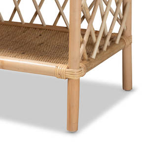 Étagère murale et de présentation de table d'extrémité en rotin de 29.7'' - Product Image 5