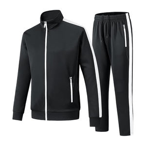 ชุดวอร์มผู้ชายแบบมีซิป ชุดเต็ม ผลิตจากโพลีเอสเตอร์ ระบายอากาศได้ดี น้ำหนักเบา เหมาะสำหรับวิ่ง ออกกำลังกาย เล่นกีฬา หรือใส่ลำลอง - Product Image 1