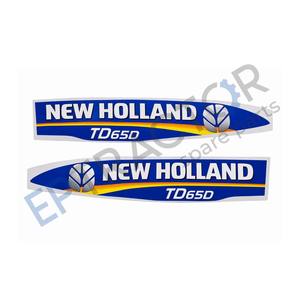Kit de Adhesivos para Capó de Tractor New Holland TD65D, Juego de Adhesivos de Vinilo Azul - Product Image 2