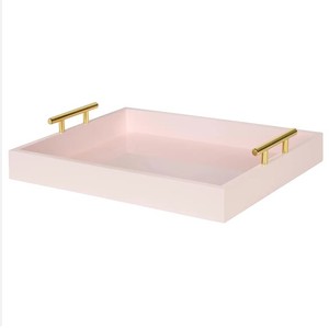 Plateau de service fait main en bois massif avec poignées en métal pour bar, restaurants et hôtels à bas prix - Product Image 1