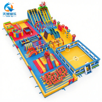 Parc d'attractions gonflable géant en PVC pour l'extérieur, toboggan, château gonflable, parcours d'obstacles commercial, personnalisable pour adultes