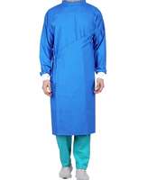 Robe de chirurgien d'hôpital médical unisexe à manches longues de haute qualité avec ensemble de masques faciaux et de casquettes de gommage costumes uniformes médicaux