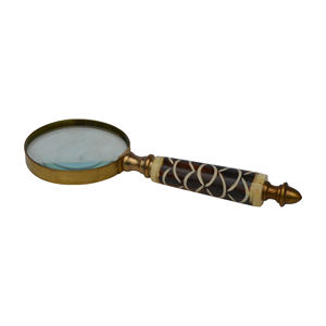 Décoration en laiton Mini Size Design Loupe avec poignée en bois design Meilleur design de loupe de poche - Product Image 4