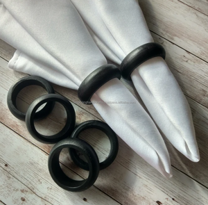 Juego de anillos de madera para servilletas, juego de anillos de madera para servilletas, juego de anillos de seis servilletas - Product Image 4