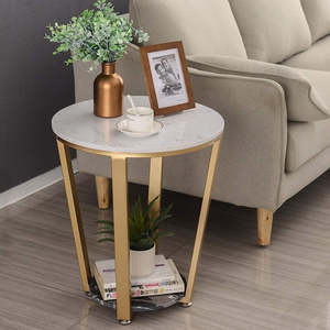 Table basse contemporaine dorée de qualité supérieure au design conique - Product Image 5