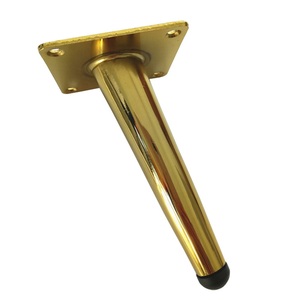 PKCT003-Industrial Modern Dining <b>Table</b> Furniture Legs 20cm High Stainless Steel Conical with Gold Plating for Hospital Use - Product Image 1