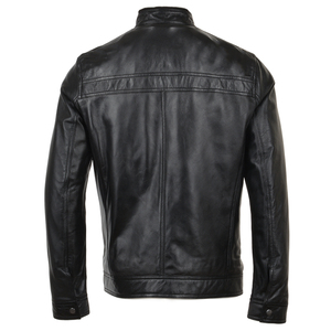 Chaqueta de invierno con cuello levantado para hombre de la mejor calidad con logotipo personalizado, modelo superior de piel de vaca auténtica, estilo callejero, nueva temporada - Product Image 2
