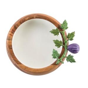 Bol en bois de mélange de salade de fruits au design fait à la main pour la maison et l'hôtel vaisselle décoration Dessert biscuits ou bol de service de céréales - Product Image 5