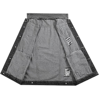 Gilet en jean respirant uni pour homme, avec poches, vêtement d'extérieur décontracté, écologique, à séchage rapide, en coton, style streetwear, pour l'extérieur