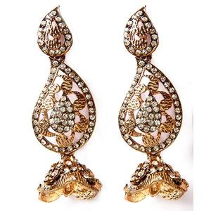 Kriaa Fine <b>Dangle</b> <b>Earrings</b> White Austrian Gold-Plated <b>Diamond</b> Turquoise Geometric Rose Gold Platinum for Weddings - Product Image 1