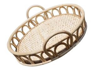 Grand plateau de rangement en rotin amovible portable classique à trois couches fait maison écologique fabriqué à la main pour la nourriture du monde de salon - Product Image 4