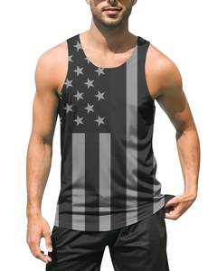 Camiseta sin mangas de gimnasio para hombre, ropa deportiva de algodón 100%, camiseta de entrenamiento de ajuste muscular informal de talla grande, diseño de Fitness transpirable, tejido de punto - Product Image 1