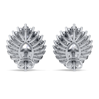 Boucles d'oreilles clous en diamant de laboratoire certifié IGI, taille marquise, double halo, en argent sterling 925 massif, boucles d'oreilles de luxe en diamant