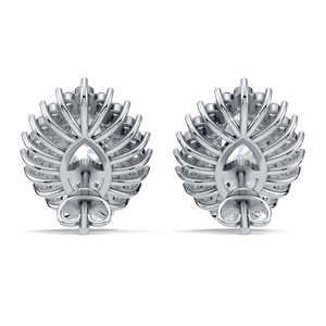 IGI Certified Lab Grown Diamond Marquise Cut Double Halo Stud <b>Earrings</b> <b>Solid</b> 925 Sterling <b>Silver</b> Luxury Diamond <b>Earrings</b> - Product Image 2