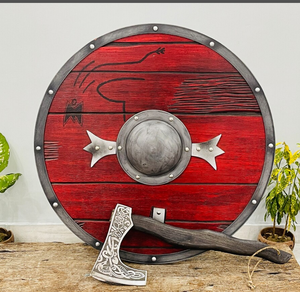 Vikingo Ragnar Auténtico Battleworn Hecho a mano Viking Shield Artículos regalados para amantes de la guerra - Product Image 2