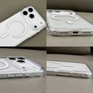 Nueva funda magnética <span class=keywords><strong>para</strong></span> iPhone 17 Pro Max Hybrid <span class=keywords><strong>PC</strong></span> + TPU, protección de grado militar, funda móvil transparente <span class=keywords><strong>para</strong></span> iPhone 17 Pro Max Air - Product Image 2