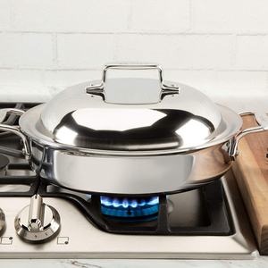 Plat Casserole de forme ronde avec couvercle et poignée pour les articles de service Hôtel Ware et Restaurant Table en acier inoxydable Cook Ware - Product Image 2