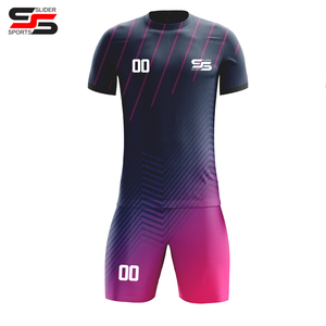 Customization Sublimated Soccer Uniform Adults Summer Quick Dry Breathable 100% <b>Polyester</b> Jersey <b>Shorts</b> Set Sportswear - Product Image 3