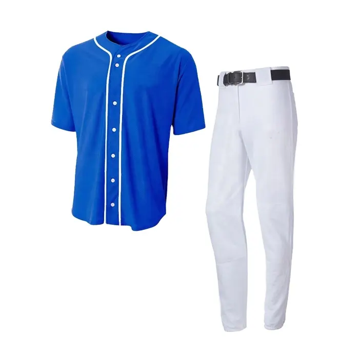 Wholesale Kids Adult Softball Uniforms High Quality Breathable Baseball Uniform Hip Hop full Button Sleeveless Jersey