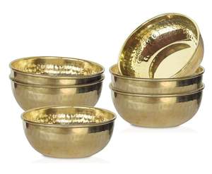 Cuenco de latón pulido para mesa de comedor, Frutero de Metal decorativo, vajilla hecha a mano para cocina y hogar - Product Image 5