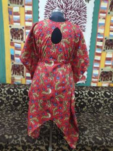 Robe caftan indienne faite à la main pour femmes été Style Hippie Maxi tunique décontracté fête Animal imprimé court coton grande taille - Product Image 3