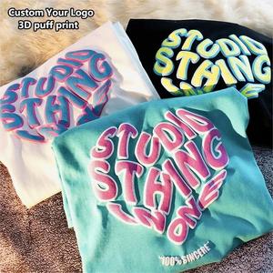 เสื้อยืดโอเวอร์ไซส์ผู้ชายผ้าถักเนื้อแน่นระบายอากาศได้ดี พิมพ์ลายแบบซับลิเมชั่น สไตล์สตรีทแวร์ ผลิตตามสั่งจากโรงงาน OEM ผ้าฝ้าย - Product Image 3