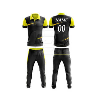 Men's Breathable Short Sleeve <b>Cricket</b> Sportswear <b>Top</b> and Trouser Uniform Made in <b>Pakistan</b> - Product Image 1