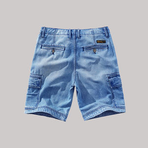 Pantalones cortos vaqueros de secado rápido de algodón para hombre, talla XS, 100%, patrón sólido, rasgado, informal, malla, Logo, decoraciones, deportes personalizados, respetuosos con el medio ambiente - Product Image 3