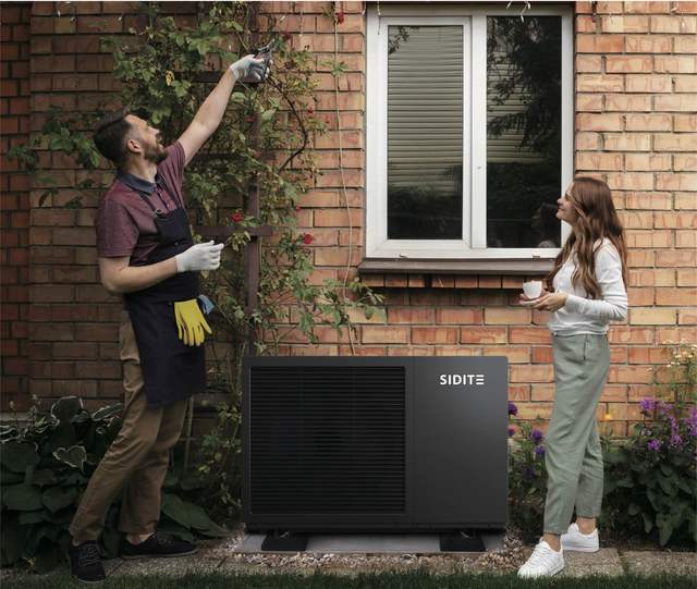 SIDITE Electric Air Heat Pump Water Heater for Hotel Commercial Household Use R290/R410a/R32 Refrigerant Class Energy Efficiency