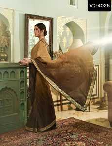 Machine à broder de haute qualité Saree de travail lourd informatisé et vêtements pour vêtements de mariage et vêtements de festival Saree en soie douce - Product Image 3