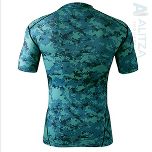 เสื้อรัดกล้าม MMA แบบพรีเมียมสั่งทำพิเศษ แขนสั้น สำหรับ BJJ ผลิตจากวัสดุโพลีเอสเตอร์/ไนลอน แห้งเร็ว สำหรับผู้ใหญ่ ยูนิเซ็กซ์ แบรนด์สั่งทำ - Product Image 6
