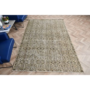 Tapis turc vintage 5,7x8,6 pi (175x263 cm), tapis persan brun - Product Image 5