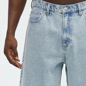 Pantalones cortos de mezclilla para hombre, 100% algodón, mezclilla, acabado lavado, cierre de botones, bolsillo, aspecto moderno, Ideal para ropa informal, transpirable y cómodo - Product Image 4