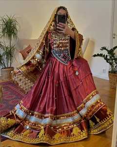 Nouvelle dernière robe de poids lourd de style bohème vintage afghan moderne avec dentelle à imprimé floral couleurs et tailles personnalisables - Product Image 5