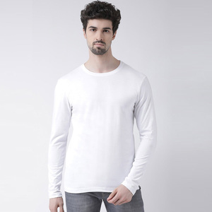 Camisetas de verano personalizadas de la mejor calidad para hombre, estilo informal con mangas completas, de algodón puro diseño liso, servicio OEM - Product Image 4