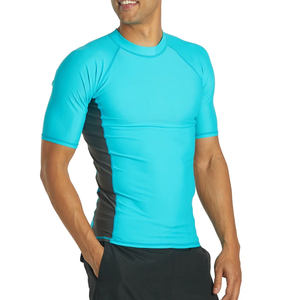 เสื้อรัดรูปแขนสั้นสำหรับผู้ชายเสื้อฝึกป้องกันผดผื่นพิมพ์โลโก้ - Product Image 5