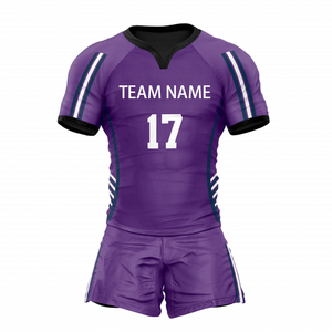 Manufacturer Cheap Price Rugby Uniform Sets Sportswear Breathable Polyester Multi Colors Design Lightweight - Product Image 2