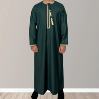 Prix abordable col rond manches longues Juba 2025 fabricant professionnel nouveau style de vêtements islamiques arabe Jubba Thobe