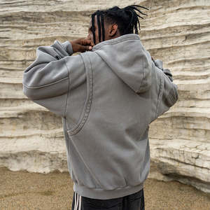 เสื้อฮู้ดดี้โอเวอร์ไซส์ทรงใหญ่พิเศษ สกรีนโลโก้ได้ เสื้อฮู้ดดี้ผู้ชายไซส์ใหญ่ - Product Image 3