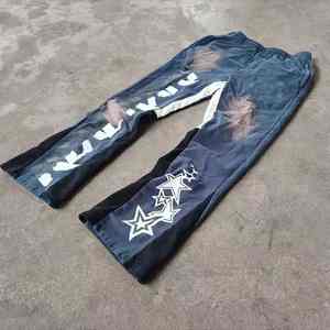 กางเกงสเวตเตอร์ผ้าฝ้ายสำหรับทั้งชายและหญิงกางเกงวิ่งแบบลำลองมีเชือกผูกปานกลางพิมพ์ลายหน้าจอได้ตามต้องการฤดูใบไม้ร่วงฤดูหนาว - Product Image 1