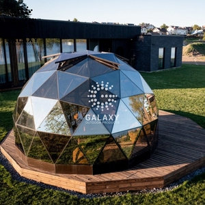 Tente dôme en verre avec base Igloo Grands dômes Bois Nid d'abeille Kit géodésique <span class=keywords><strong>Polycarbonate</strong></span> - Product Image 1