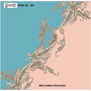 Reyyan İpek Bufandas y chales tradicionales Yazma Modelo 6 en 504 Renk con 6 colores - Product Image 1