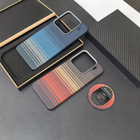 Étui de téléphone portable ultra-fin en fibre de carbone véritable, magnétique, antichoc et léger pour 16 14 Pro Max