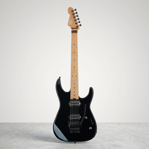 Guitare électrique de style personnalisé, corps en aulne massif, manche en érable flammé torréfié, bords arrondis, frettes jumbo en acier inoxydable - Product Image 1